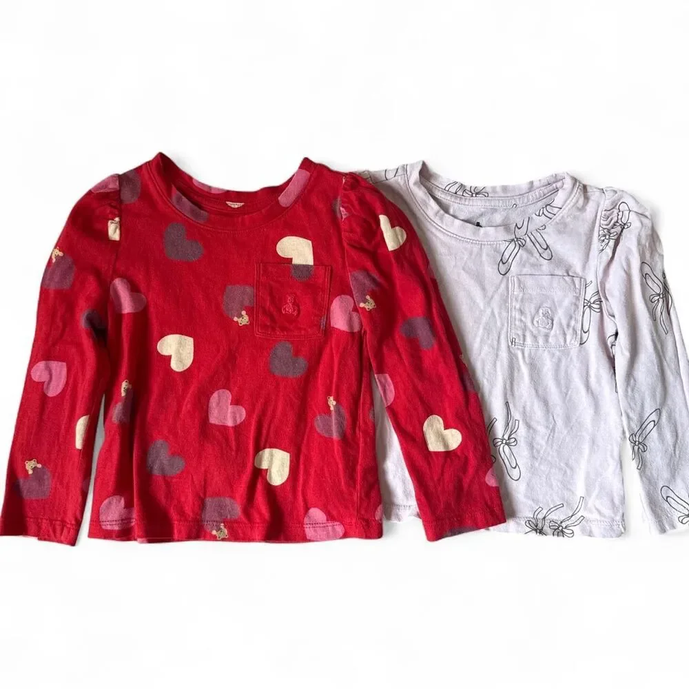 2 Baby Gap Girls Long Sleeve Shirts Bundle Size 3 Years